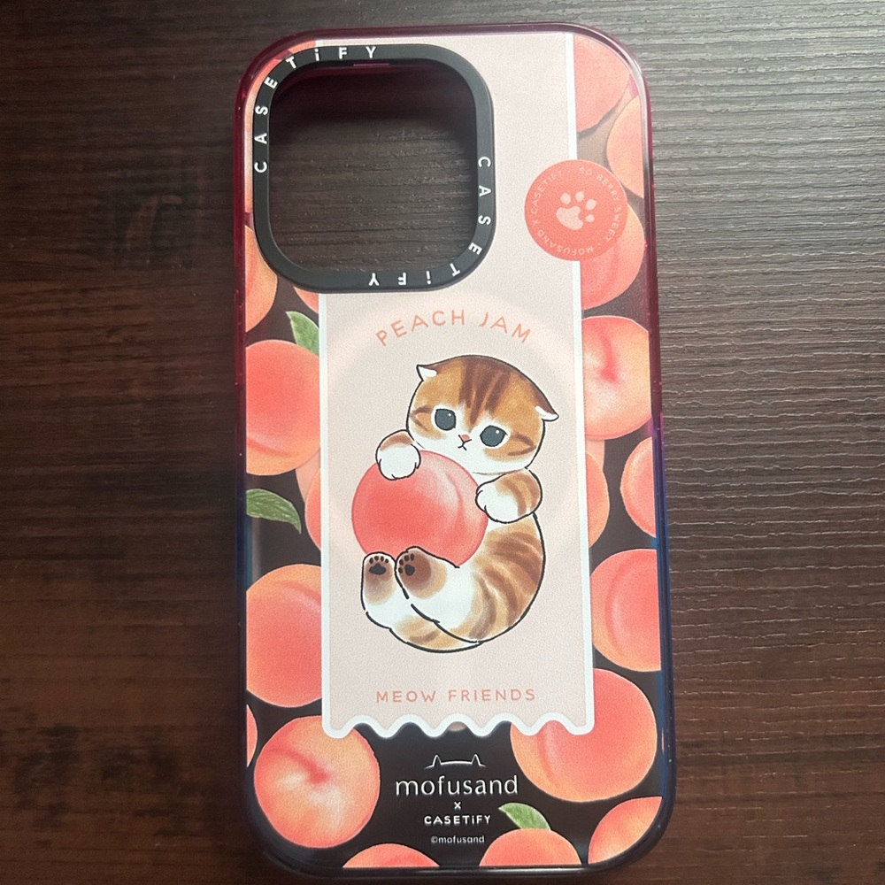 Mofusand CASETiFY iPhone 14 Pro Case - Peach Jam (Japan Exclusive Color)